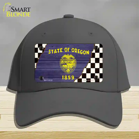 Oregon Racing Flag Novelty License Plate Hat Tag Cotton / Charcoal