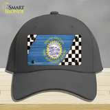 South Dakota Racing Flag Novelty License Plate Hat Tag Cotton / Charcoal