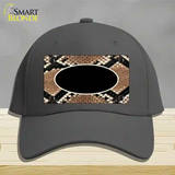 Snake With Black Center Oval Novelty License Plate Hat Cotton / Charcoal