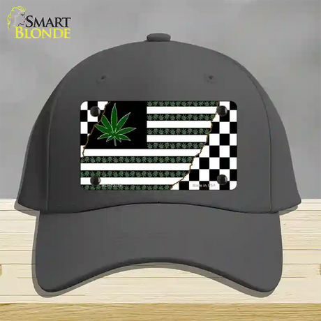 Weed American Racing Flag Novelty License Plate Hat Tag Cotton / Charcoal