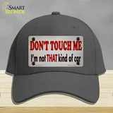 Dont Touch Me Novelty License Plate Hat Tag Cotton / Charcoal