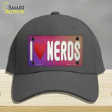 I Love Nerds Novelty License Plate Hat Tag Cotton / Charcoal