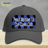 Chess Club Member Novelty License Plate Hat Tag Cotton / Charcoal