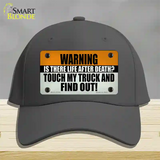 Dont Touch My Truck Novelty License Plate Hat Tag Cotton / Charcoal