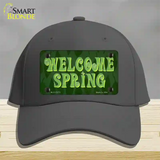 Welcome Spring Novelty License Plate Hat Tag Cotton / Charcoal