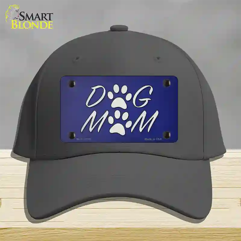 Dog Mom Novelty License Plate Hat Tag Cotton / Charcoal