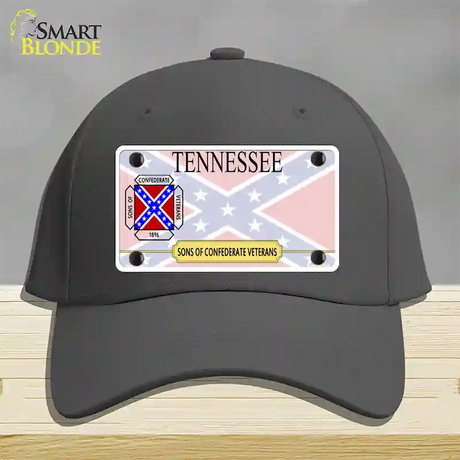 Tennessee Sons Of Confederate Novelty License Plate Hat Cotton / Charcoal