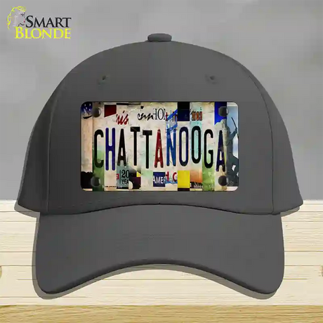 Chattanooga Strip Art Novelty License Plate Hat Tag Cotton / Charcoal