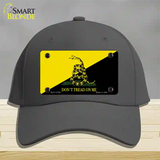 Dont Tread On Me Yellow|Black Novelty License Plate Hat Cotton / Charcoal