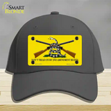 Dont Tread On My 2nd Amendment Novelty License Plate Hat Cotton / Charcoal