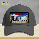 Deadwood South Dakota Rusty Novelty License Plate Hat Tag Cotton / Charcoal