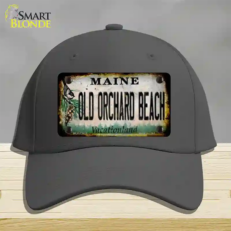 Old Orchard Beach Maine Rusty Novelty License Plate Hat Tag Cotton / Charcoal