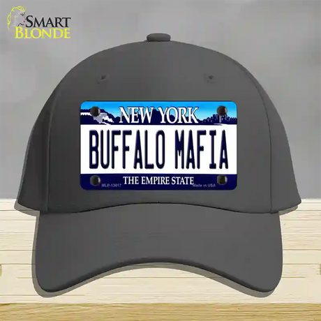 Buffalo Mafia New York Novelty License Plate Hat Tag Cotton / Charcoal