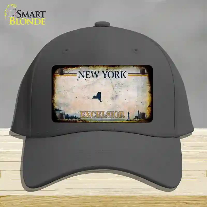 New York Excelsior Rusty Novelty License Plate Hat Cotton / Charcoal