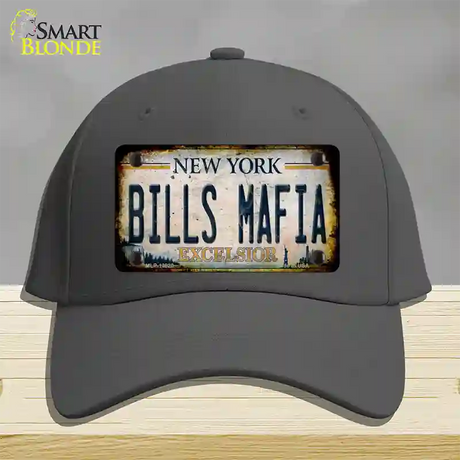 Bills Mafia New York Rusty Novelty License Plate Hat Tag Cotton / Charcoal