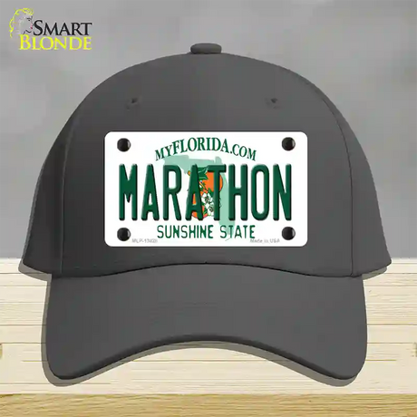 Marathon Florida Novelty License Plate Hat Tag Cotton / Charcoal