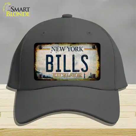 Bills Excelsior New York Rusty Novelty License Plate Hat Tag Cotton / Charcoal