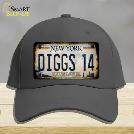 Diggs 14 Excelsior New York Rusty Novelty License Plate Hat Tag Cotton / Charcoal