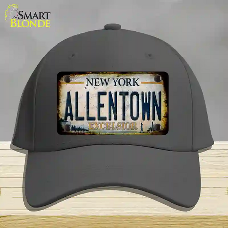 Allentown Excelsior New York Rusty Novelty License Plate Hat Tag Cotton / Charcoal