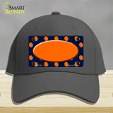 Orange Navy Blue Polka Dot Orange Center Oval Novelty License Plate Hat Cotton / Charcoal