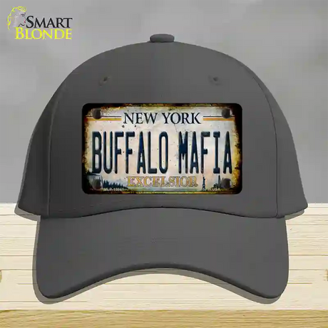 Buffalo Mafia Excelsior New York Rusty Novelty License Plate Hat Tag Cotton / Charcoal