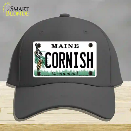 Cornish Maine Novelty License Plate Hat Tag Cotton / Charcoal