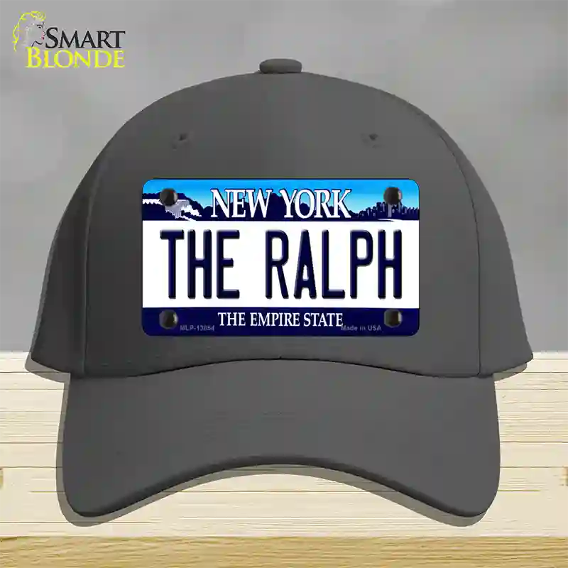 The Ralph NY Blue Novelty License Plate Hat Tag Cotton / Charcoal