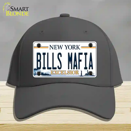 Bills Mafia NY Excelsior Novelty License Plate Hat Tag Cotton / Charcoal