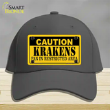 Caution Krakens Novelty License Plate Hat Tag Cotton / Charcoal