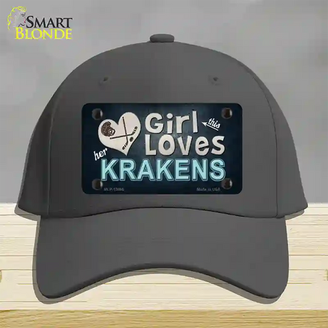 This Girl Loves Krakens Novelty License Plate Hat Tag Cotton / Charcoal