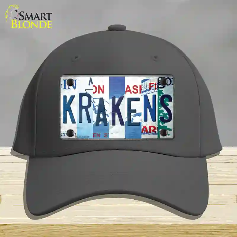 Krakens Strip Art Novelty License Plate Hat Tag Cotton / Charcoal