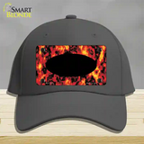 Fire Explosion With Black Center Oval Novelty License Plate Hat Cotton / Charcoal