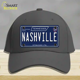 Nashville Tennessee Blue Novelty License Plate Hat Tag Cotton / Charcoal