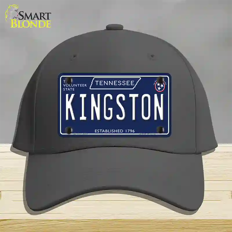 Kingston Tennessee Blue Novelty License Plate Hat Tag Cotton / Charcoal