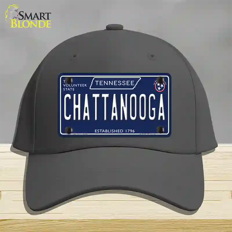 Chattanooga Tennessee Blue Novelty License Plate Hat Tag Cotton / Charcoal