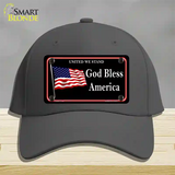 God Bless America Novelty License Plate Hat Cotton / Charcoal