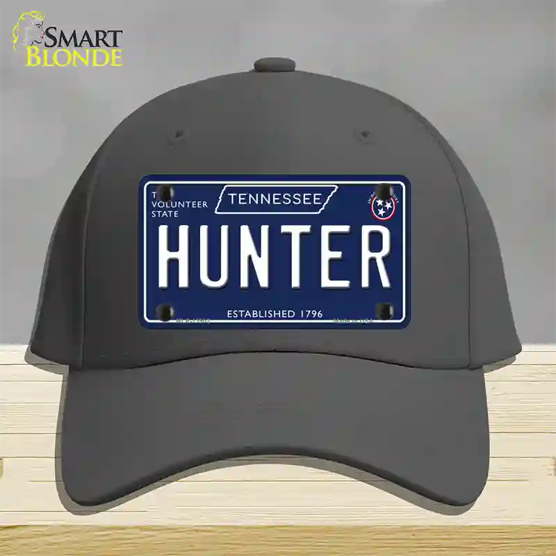 Hunter Tennessee Blue Novelty License Plate Hat Tag Cotton / Charcoal