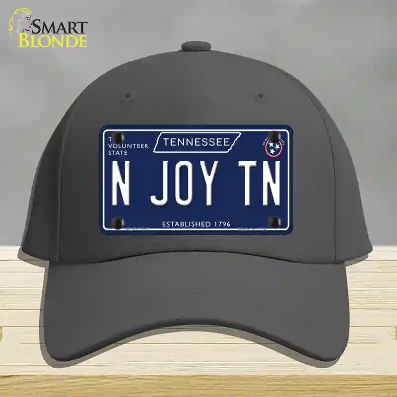 N Joy TN Tennessee Blue Novelty License Plate Hat Tag Cotton / Charcoal