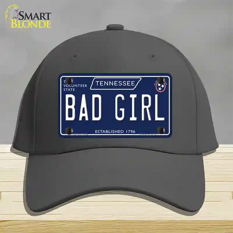 Bad Girl Tennessee Blue Novelty License Plate Hat Tag Cotton / Charcoal