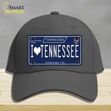 I Heart TN Tennessee Blue Novelty License Plate Hat Tag Cotton / Charcoal