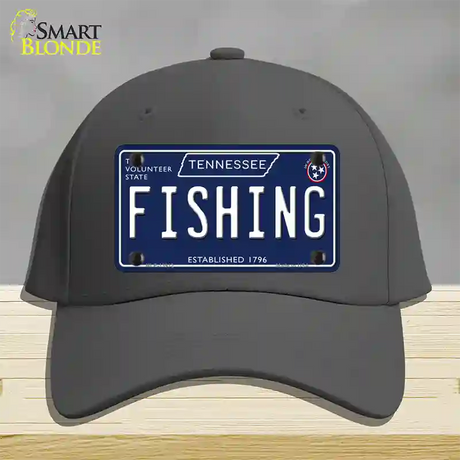 Fishing Tennessee Blue Novelty License Plate Hat Tag Cotton / Charcoal