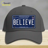 Believe Tennessee Blue Novelty License Plate Hat Tag Cotton / Charcoal