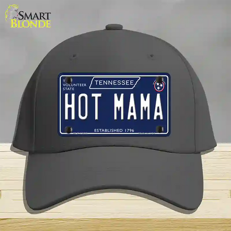 Hot Mama Tennessee Blue Novelty License Plate Hat Tag Cotton / Charcoal