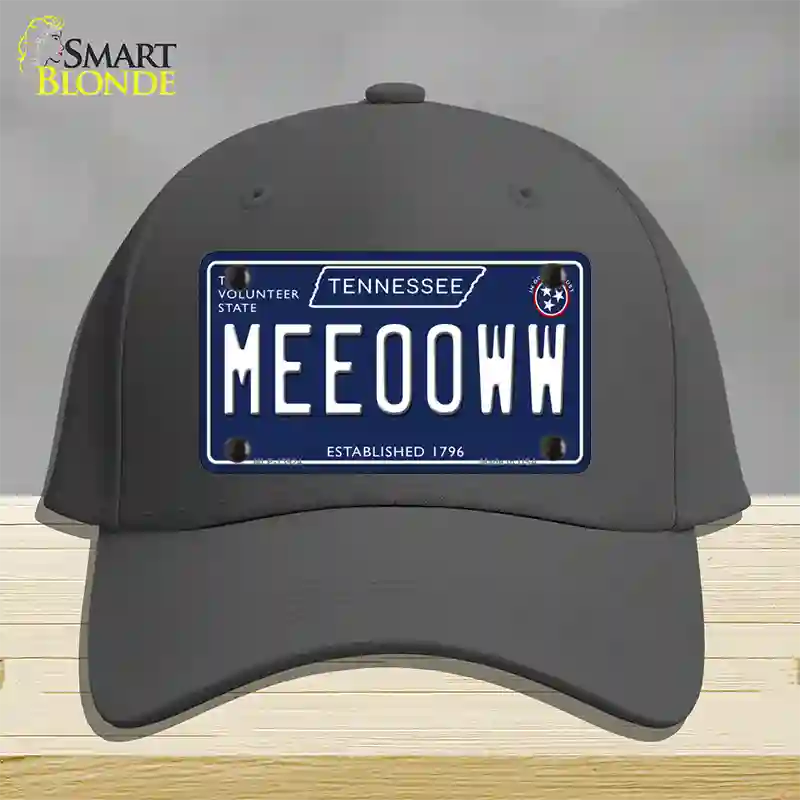 Meeooww Tennessee Blue Novelty License Plate Hat Tag Cotton / Charcoal