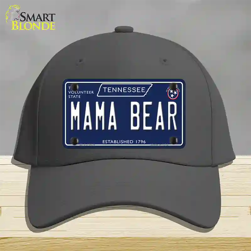 Mama Bear Tennessee Blue Novelty License Plate Hat Tag Cotton / Charcoal