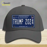 Trump 2024 Tennessee Blue Novelty License Plate Hat Tag Cotton / Charcoal