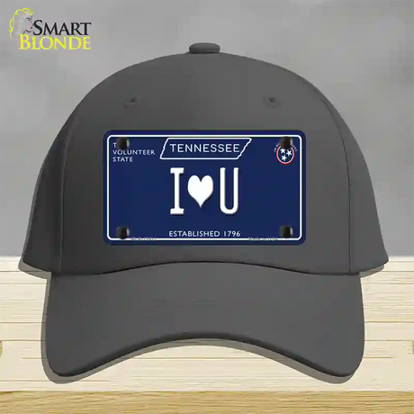 I Heart U Tennessee Blue Novelty License Plate Hat Tag Cotton / Charcoal