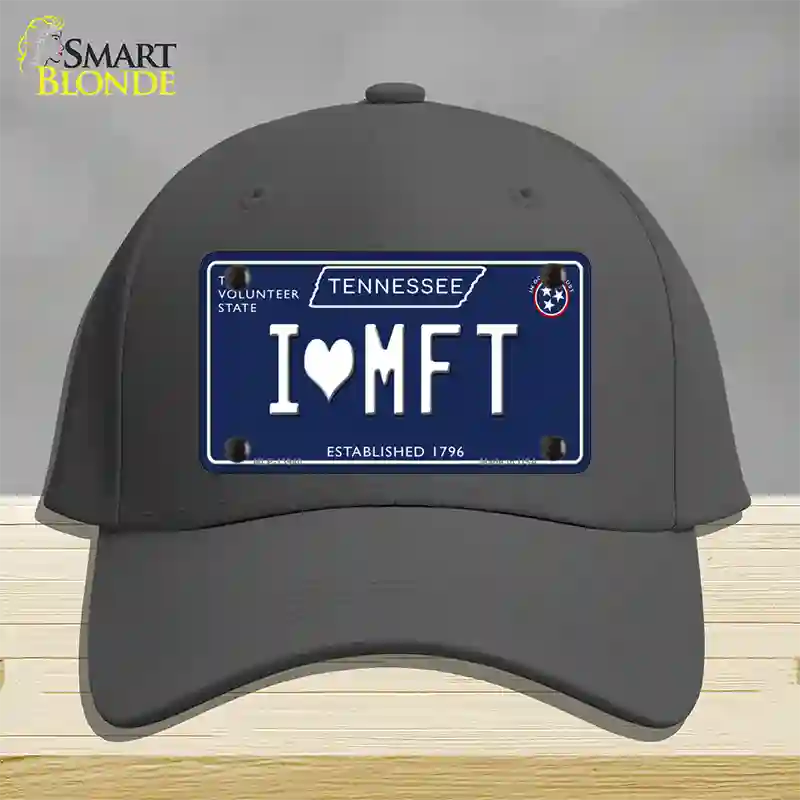 I Heart MFT Tennessee Blue Novelty License Plate Hat Tag Cotton / Charcoal