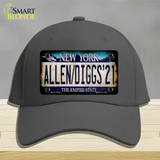 Allen Diggs 21 NY Blue Novelty License Plate Hat Tag Cotton / Charcoal