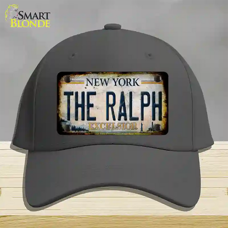 The Ralph New York White Novelty License Plate Hat Tag Cotton / Charcoal